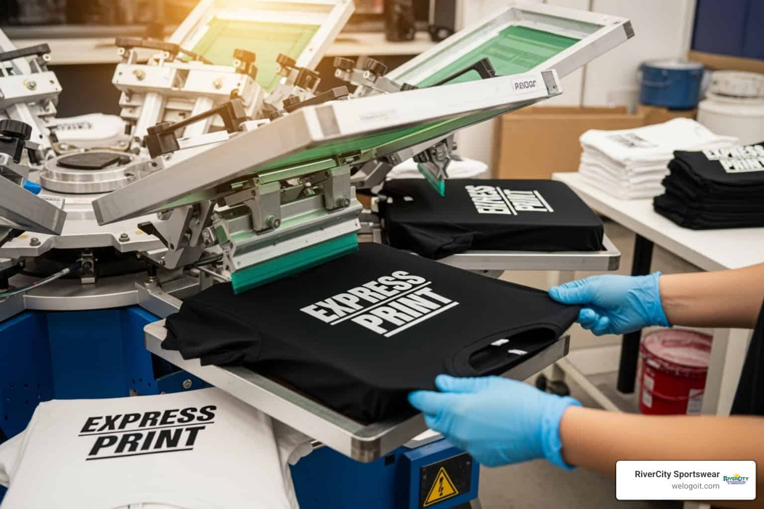 well-prepared vector art file on a computer screen next to a finished shirt - quick turnaround screen printing well-prepared vector art file on a computer screen next to a finished shirt - quick turnaround screen printing